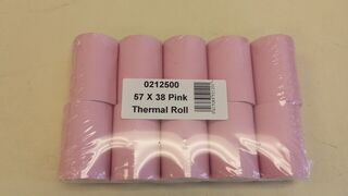 57 x 38 Pink Thermal Rolls - 10 Rolls