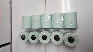 57 x 38 Blue Thermal Rolls - 10 Rolls